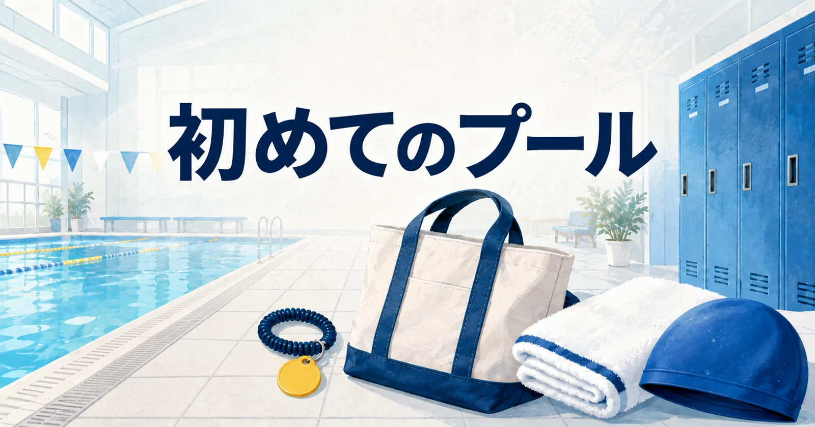 大人が一人でプールに行くには？持ち物と受付から退館まで