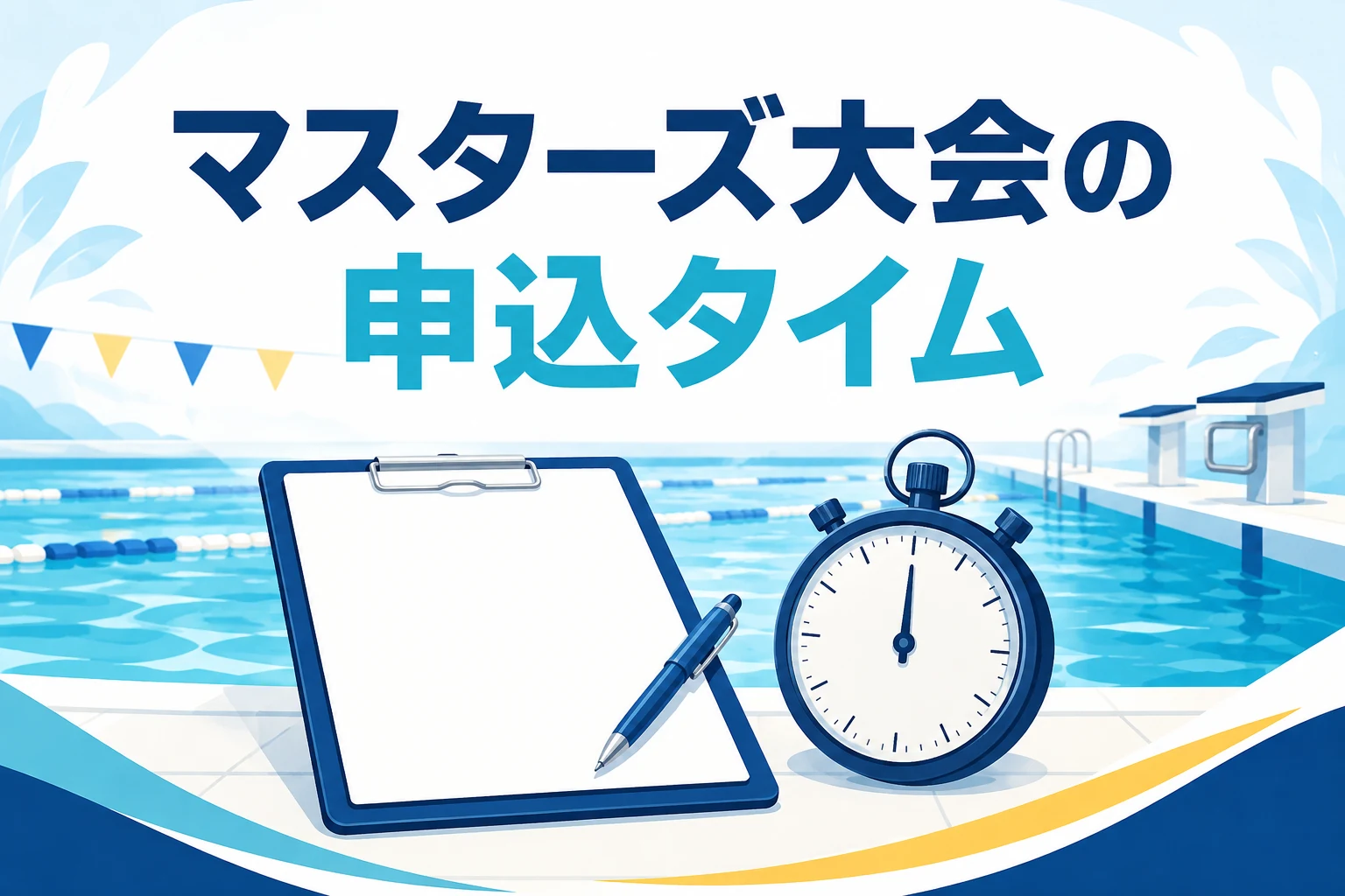 マスターズ水泳のエントリータイム｜どの記録で申し込む？
