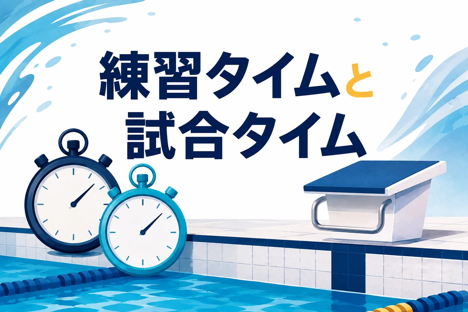 練習タイムと試合タイムの違い｜飛び込み・壁蹴りと計り方