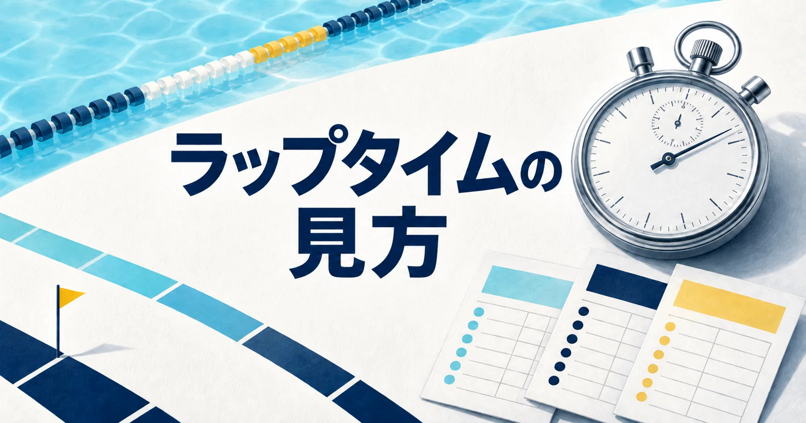 水泳のラップタイムの見方｜累積・区間タイムを計算する