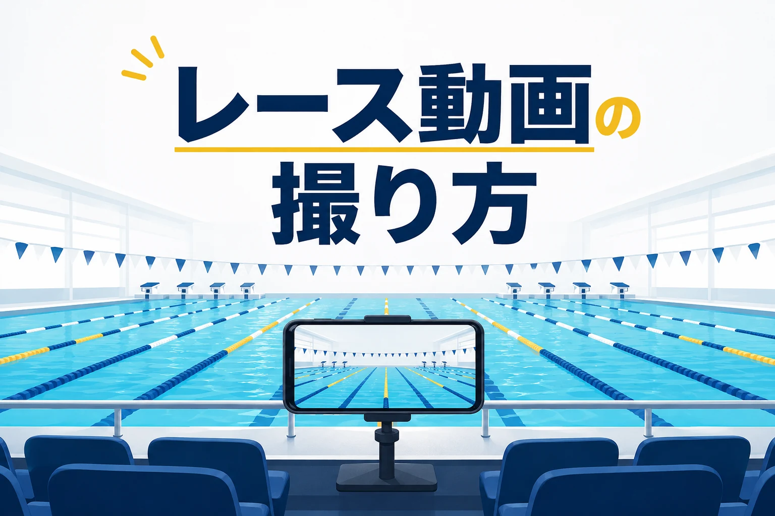 水泳のレース動画の撮り方｜合図・泳者・壁を画面に残す