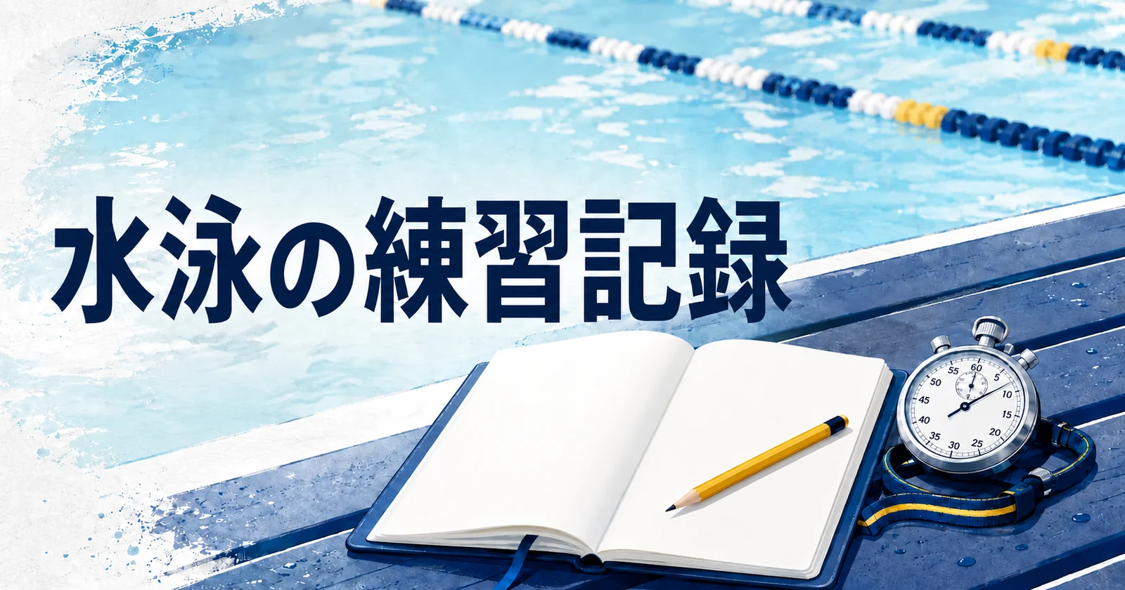 水泳の練習記録の書き方｜メニューとタイムの記入例